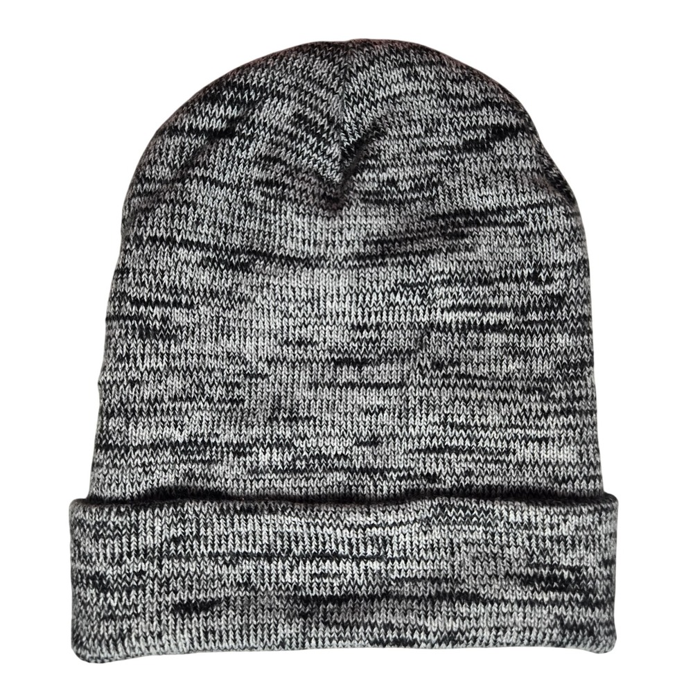 Victoria's Secret PINK Marled‎ Knit Beanie Hat Women's One Size Black White